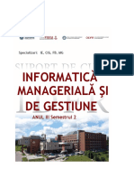 Informatica Manageriala SC - IE, CIG, FB, MG ID 2018