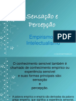 Sensações e Percepções, Empirismo e Intelectualismo