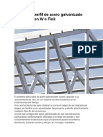 Cercha de Perfil de Acero Galvanizado Tipo Metalcon W o Fink