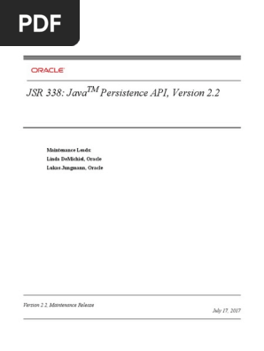 Java Persistence Application Programming Interface License