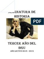 20) Asignatura Historia 3ro. Bgu