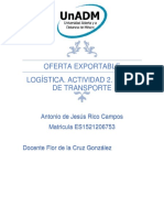 Logística. Actividad 2. Medio de Transporte