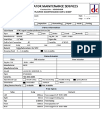 Actuator Maintenance Services