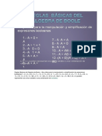 Reglas Básicas Del Álgebra de Boole