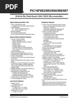 PIC16F882/883/884/886/887: 28/40/44-Pin Flash-Based, 8-Bit CMOS Microcontrollers