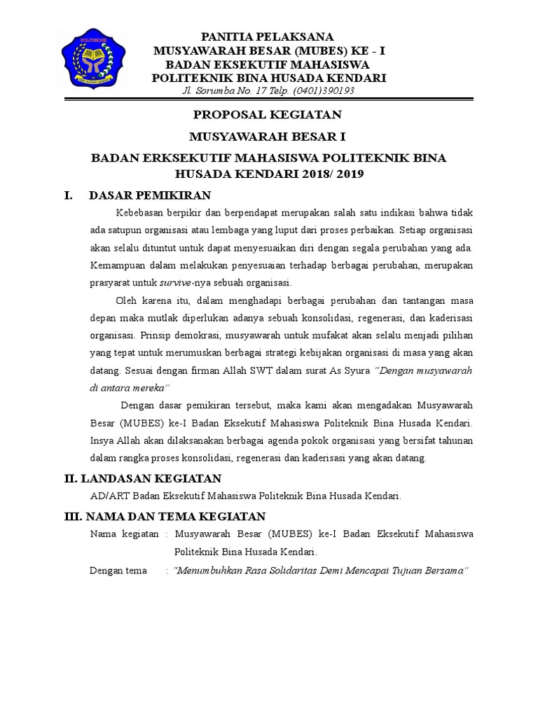 Proposal Kegiatan Mubes 8 | PDF