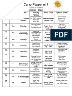 Table of Events 2018