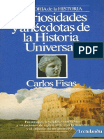 Curiosidades y Anecdotas de La Historia Universal - Carlos Fisas