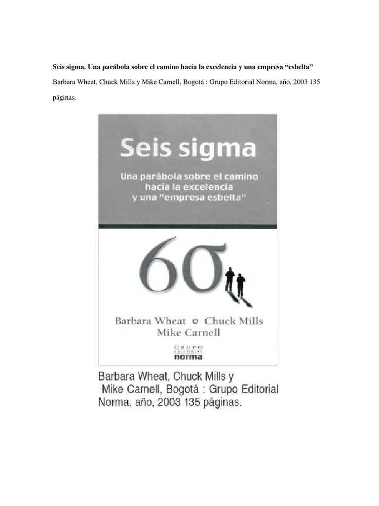 Seis Sigma Una Parabola Sobre El Camino Hacia La e PDF | PDF