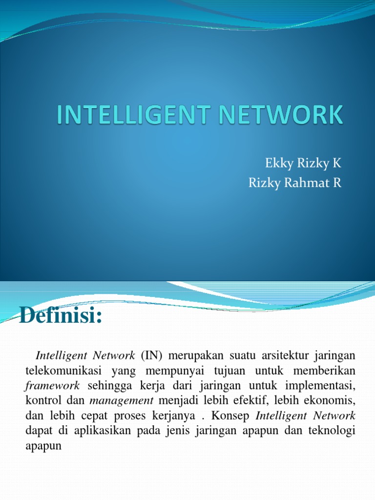 Intelligent Network Essentials | PDF