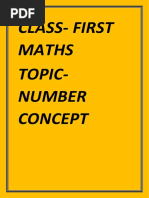 class 1 -maths