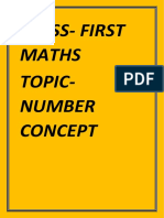 Class-First Maths Topic - Number Concept