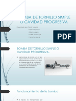 Bomba de Tornillo Simple o Cavidad Progresiva