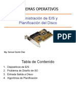 Sistemas Operativos: Administración de E/S y Planificación Del Disco