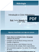 Aula 01 - Introdução e Ciclo Hidrológico