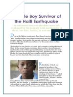 Miracle Boy Survivor of The Haiti Earthquake