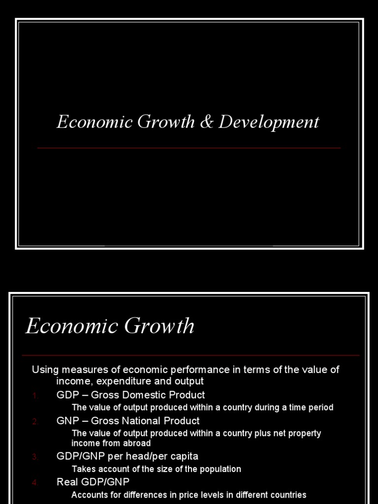 Growth & Development | PDF | Gross Domestic Product | Economic Growth
