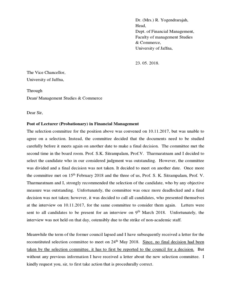 Jaffna U Letter PDF | PDF | Government