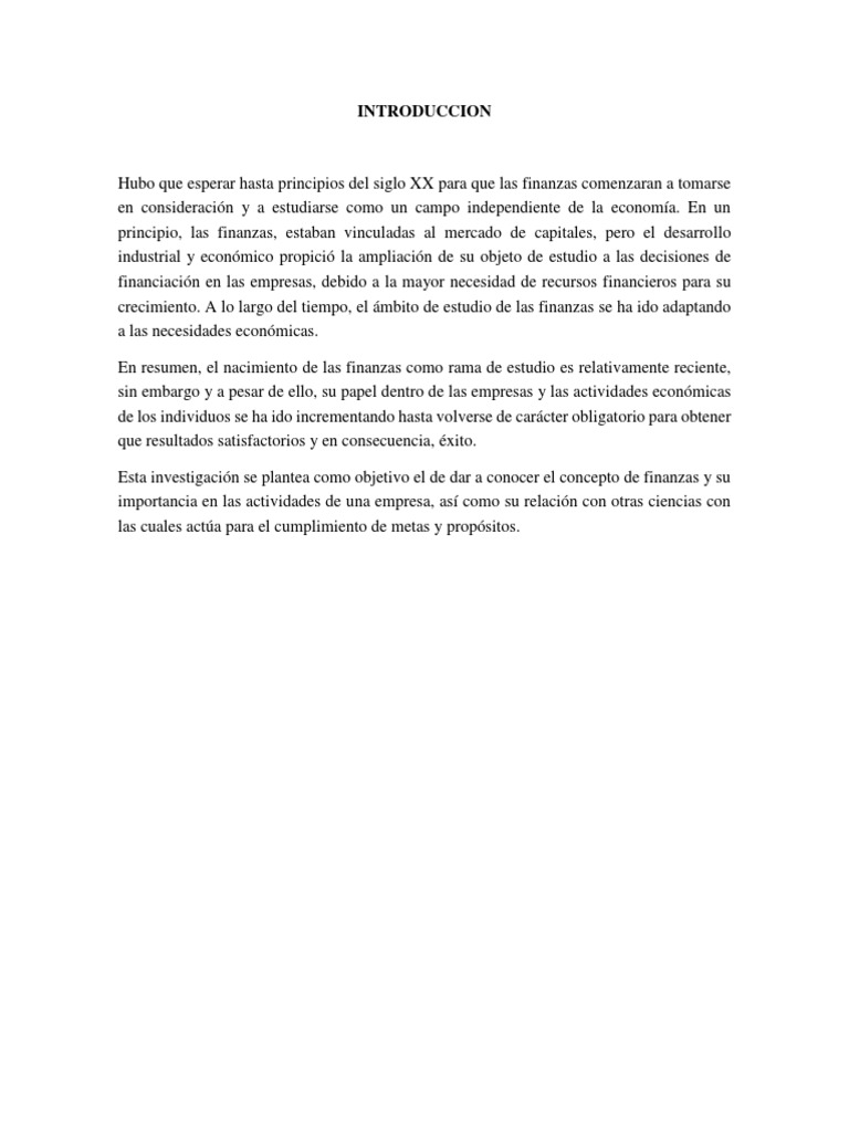 Importancia de las Finanzas y su Relación | PDF | Marketing | Toma de ...