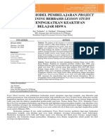 Penerapan Model Pembelajaran Project Based Learning Berbasis Lesson Study Untuk Meningkatkan Keaktifan Belajar Siswa