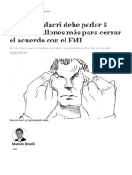 Mauricio Macri debe podar $ 200.000 millones más para cerrar el acuerdo con el FMI