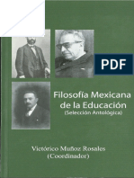 Filosofia Mexicana de La Educación (Antología)