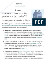 ¿Qué Significa El Mandato "Honra A Tu Padre y A Tu Madre"