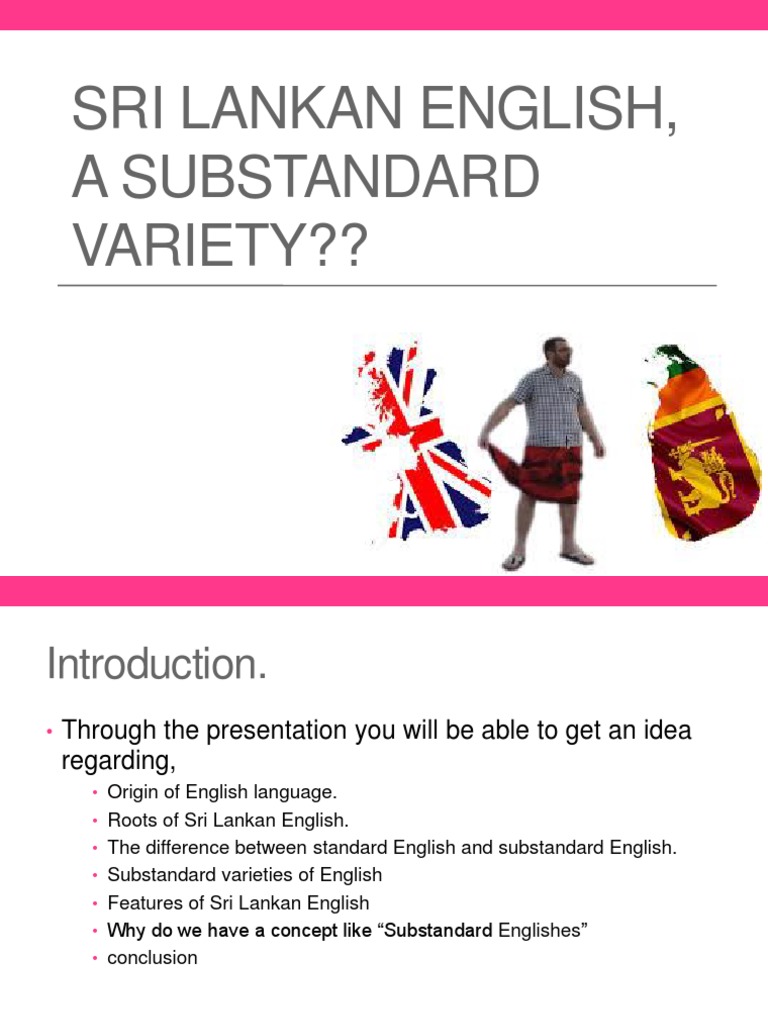 Sri Lankan English Is Substandard or Standard | PDF | English Language ...