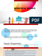Experimental Design: Oleh: ROSANNA DUMENGGAN (160403054) Kelompok III/ Gelombang IIA