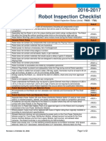 Robot Inspection Checklist