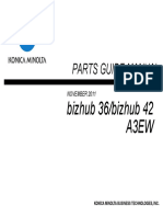 Parts Guide Manual: Bizhub 36/bizhub 42 A3Ew