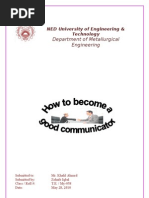 Department of Metallurgical Engineering