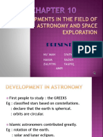 Developments in the Field of Astronomy and Space