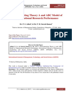 Interconnecting Theory A and ABC Model of Organizational Research Performance