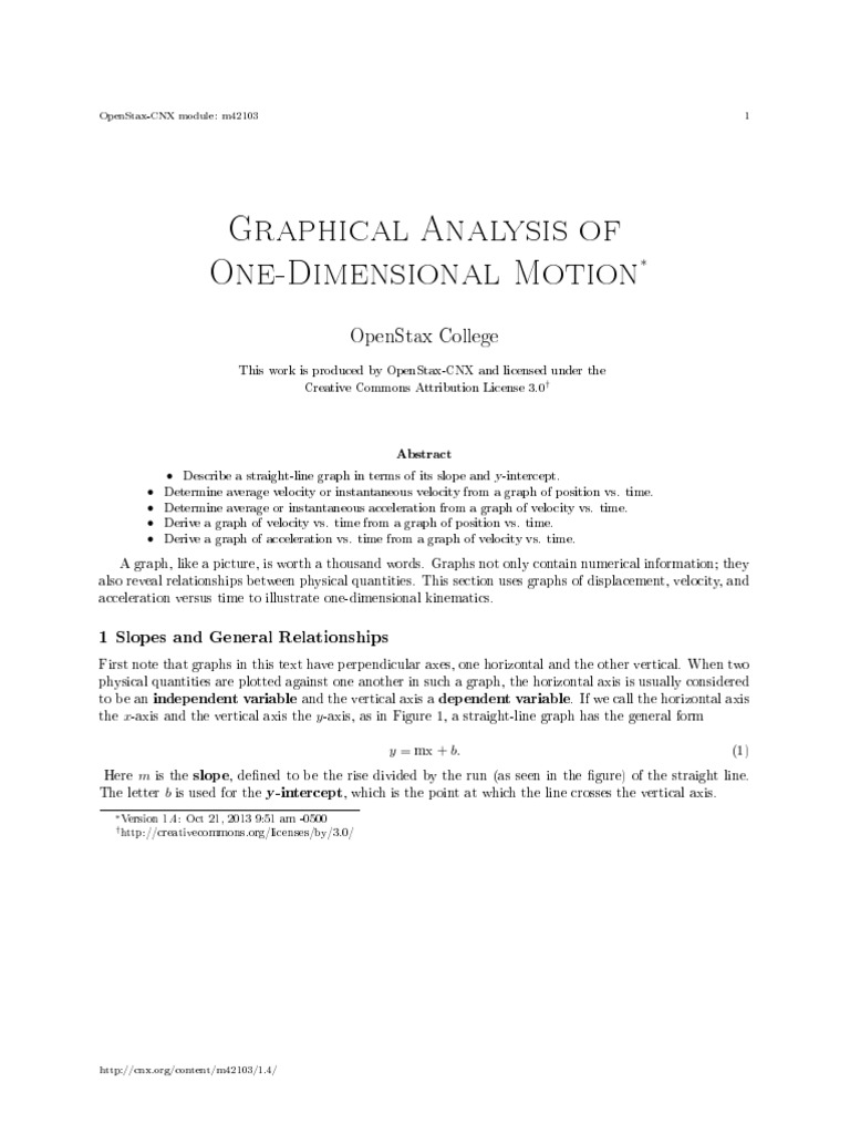 Graphical Analysis of Motion Dynamics | PDF | Velocity | Acceleration
