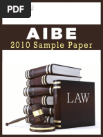 AIBE 2010 Sample Paper