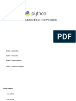 Introduction To Python