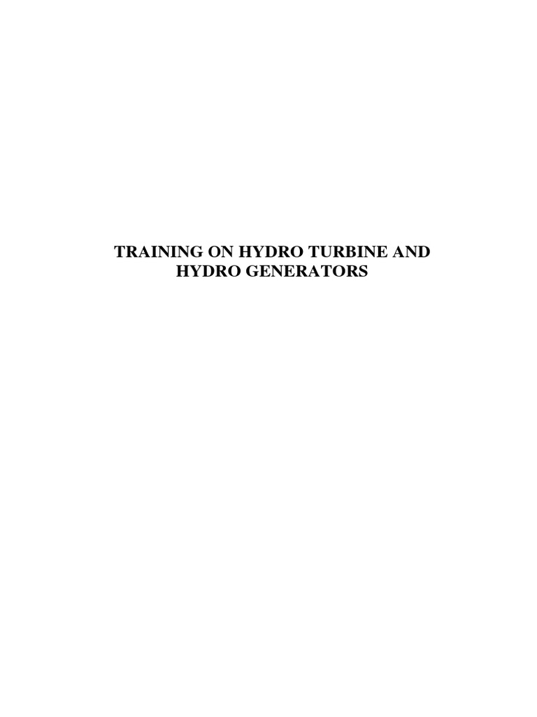 Hydro Turbine Training Overview | PDF | Hydropower | Turbine