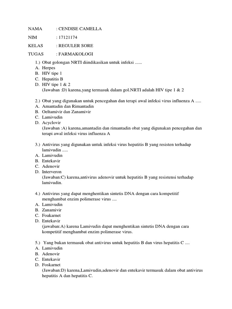 Soal Praktikum Farmakologi Dunia Sosial