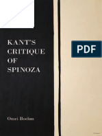 KANT Critique of Spinoza