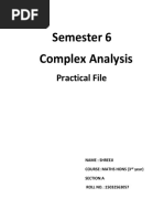 Complex Analysis Practicals