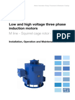 WEG Low and High Voltage Three Phase Induction Motors Squirrel Cage Rotor Vertical 11371757 Manual English