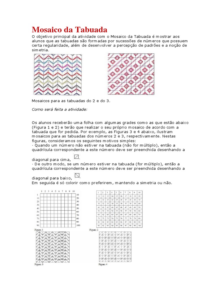 Mosaico Da Tabuada | PDF