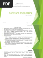 Software Engineering: Adigrat University College of Engineering Department of Electrical and Computer Engineering