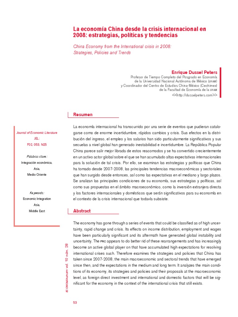 China’s Economic Strategies Post-2008 Crisis | PDF | China | World Politics
