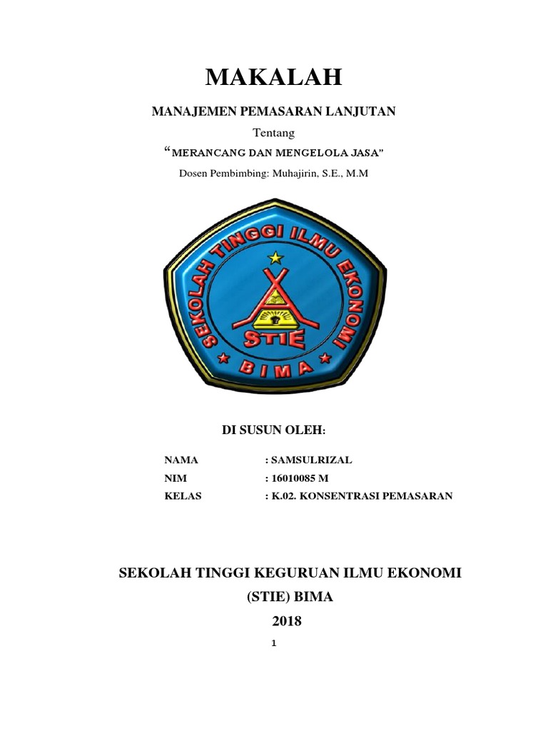 Makalah Merancang Dan Mengelola Jasa