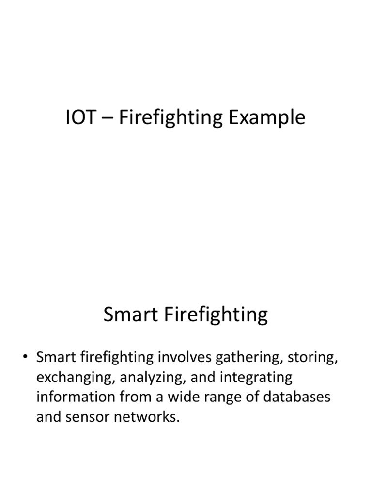 Smart Firefighting with IoT Sensors | PDF | Internet Of Things ...