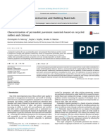 Characterization of Permeable Pavement Materials Based On Recycled Rubber and Chitosan