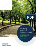 Voluntary Municipal Disincorporation - Creative Solutions For Counties of The Second Class