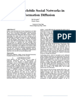 Role of Mobile Social Networks in Information Diffusion: MR - Revanth Guide Name